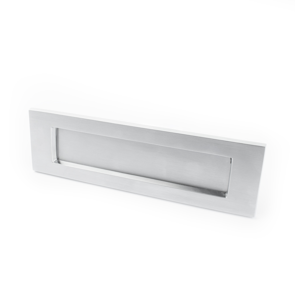 Dart Letter Plate (10 x 3 Inch) - Satin Chrome